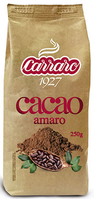 Какао натур горький без сахара Какао Амаро 250гр в/у Карраро