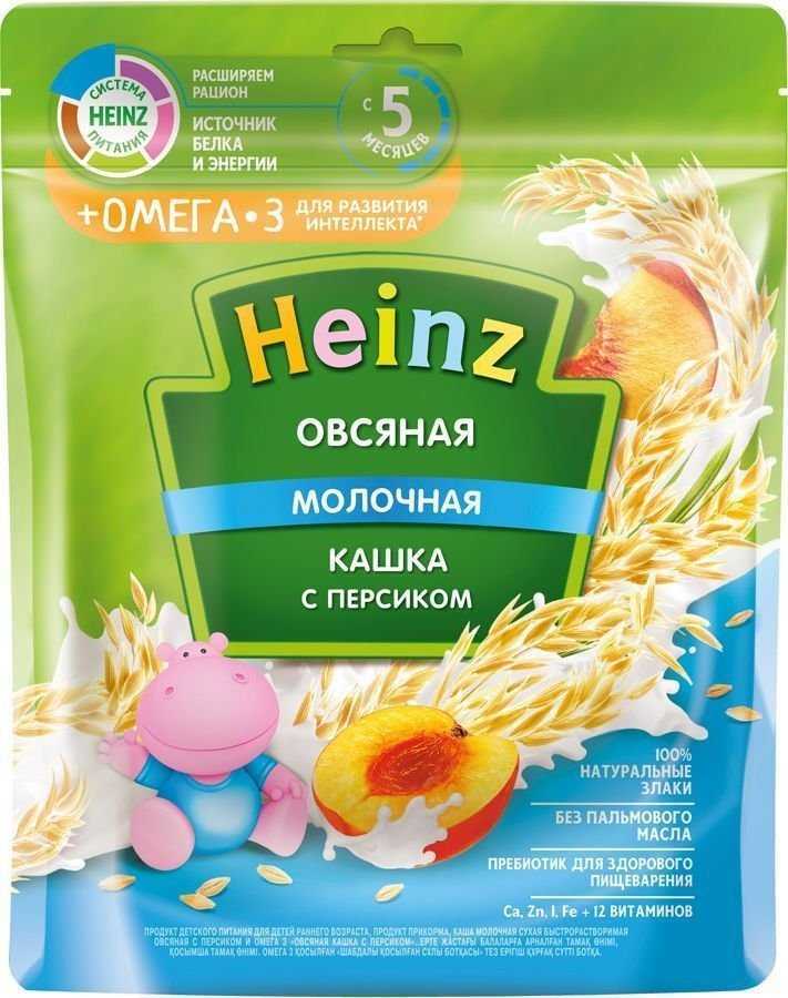 Каша Хайнц Овсяная/персик молочная 200г пауч