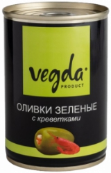 Оливки зеленые с креветками 300мл ж/б Вега Продукт